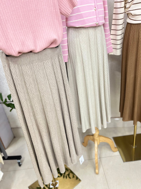 Knitted Long A-Line Skirts